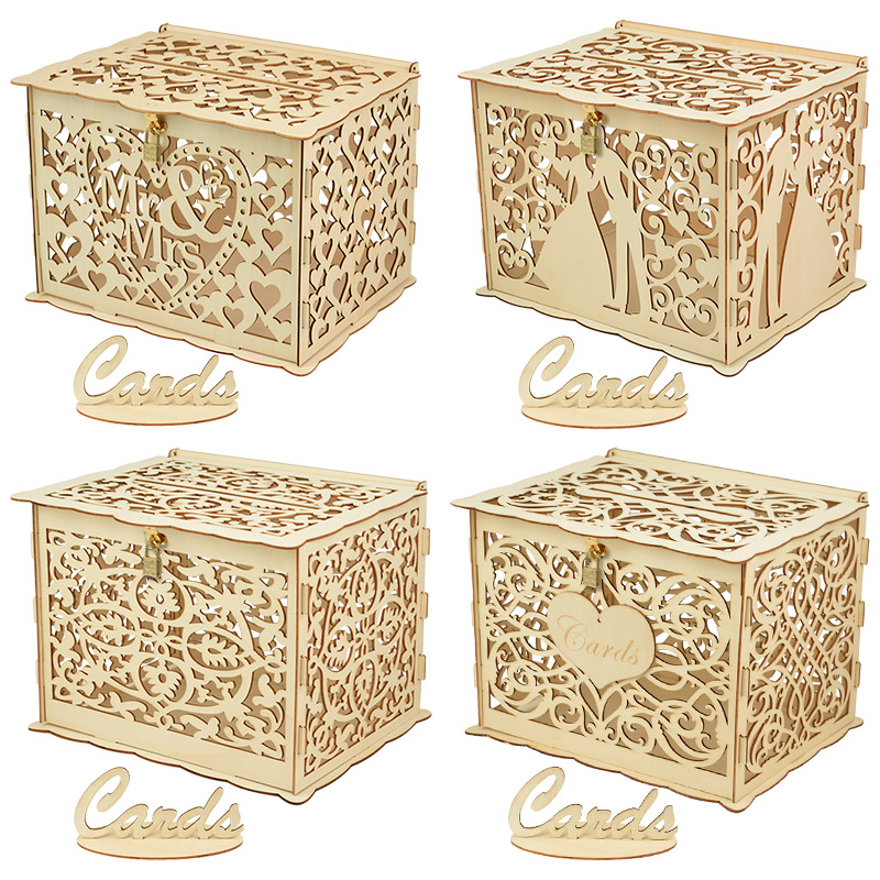 Card Index Box - 30X24X21cm DIY Hochzeit Geschenk Karte Box