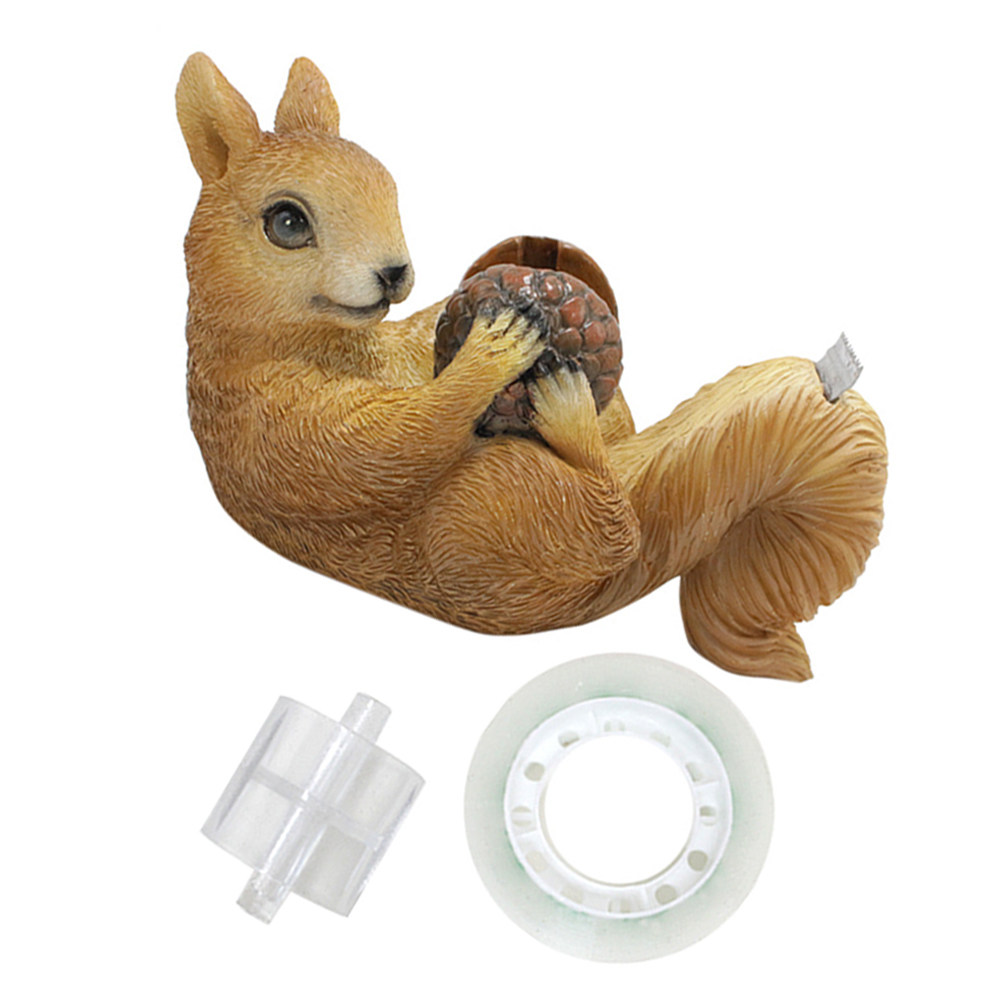 Tape Dispenser Weighted - Niedlicher Klebebandspender in Eichhörnchenform aus Harz,