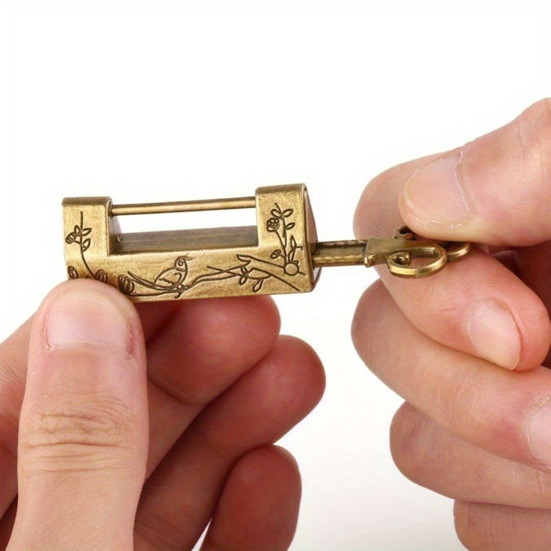 Letter Opener Brass - 2 Satz chinesische Vintage-Antikschlösser im alten